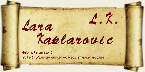 Lara Kaplarović vizit kartica
